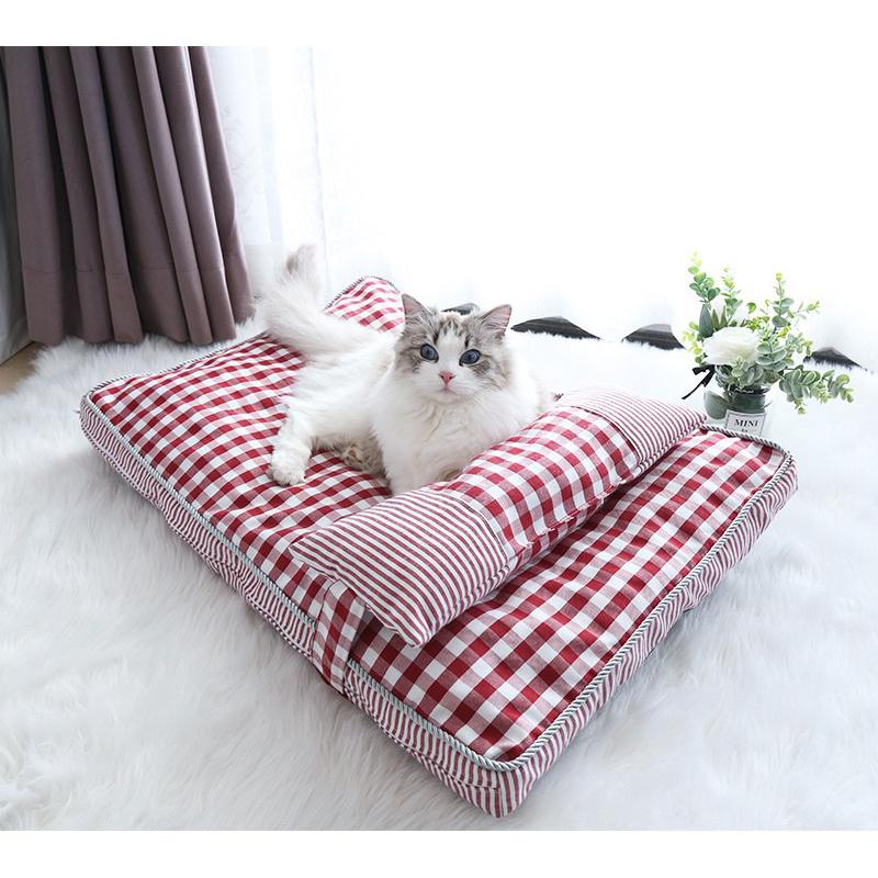 2024年夏季新款全可拆洗四季通用寵物墊夏季狗狗床墊狗窩床墊網紅睡墊韓國貓窩-細節圖7