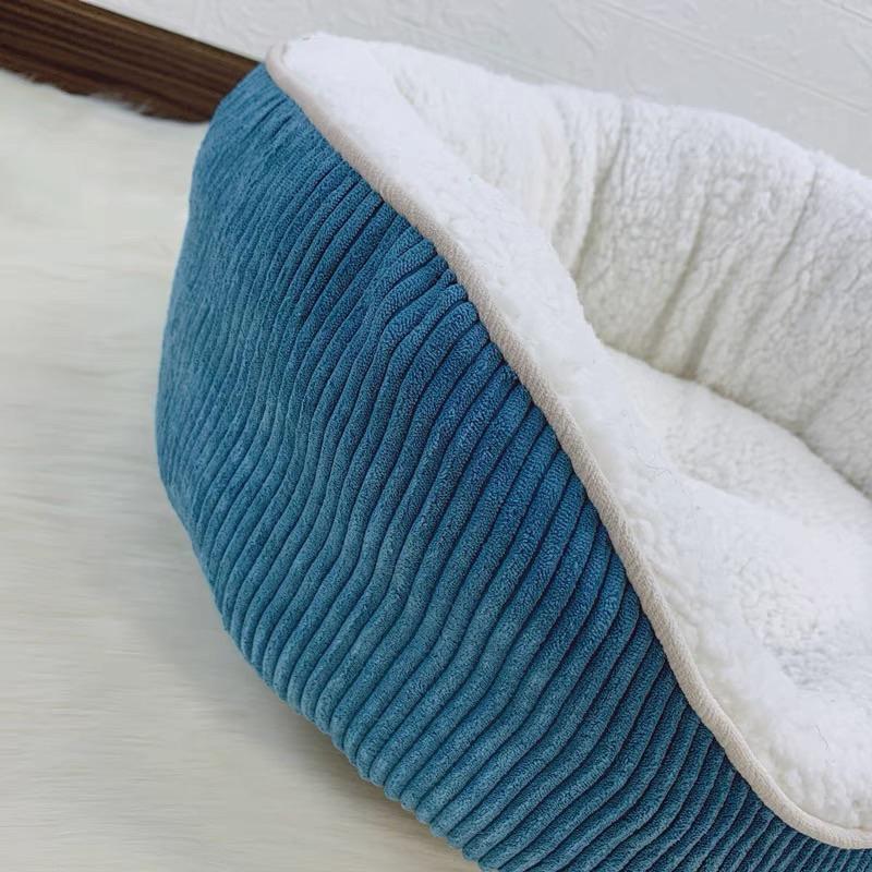 2024年秋冬新款舒眠絨寵物沙發窩厚實柔軟舒適護頸四季通用寵物睡窩狗窩貓窩方形寵物睡窩保暖柔軟寵物窩睡床睡墊-細節圖2