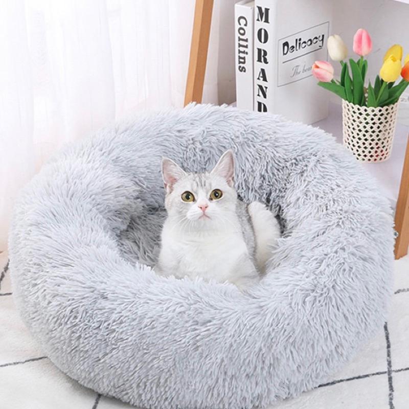 2024秋冬新款喵家熱銷糖果色深度睡眠窩貓帳篷貓窩貓屋貓房冬保暖寵物睡窩貓床狗窩貓懶骨頭-細節圖2