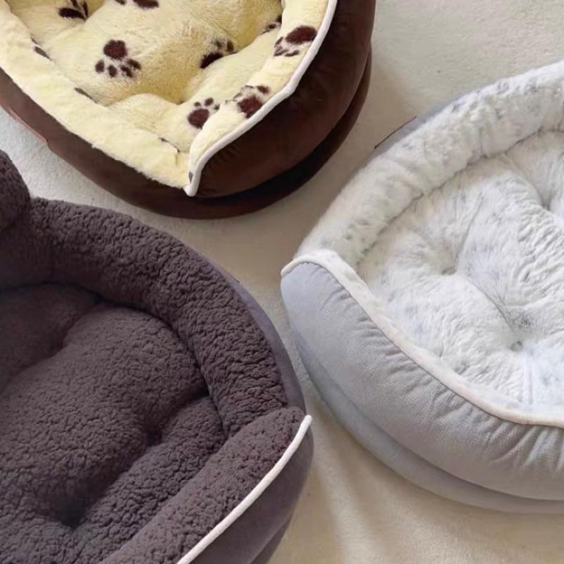 2024年秋冬新款寵物沙發窩厚實柔軟舒適護頸四季通用寵物睡窩狗窩貓窩方形寵物睡窩保暖柔軟寵物窩睡床睡墊貓-細節圖6