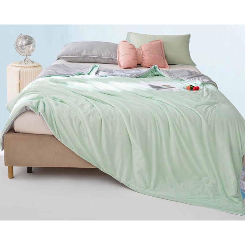 2024年夏季新款冰淇淋涼感絲夏涼被夏被純色空調被可機洗夏季冰絲薄被子-細節圖7