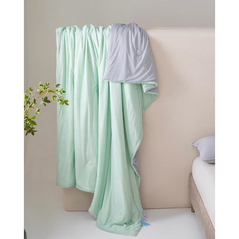 2024年夏季新款冰淇淋涼感絲夏涼被夏被純色空調被可機洗夏季冰絲薄被子-細節圖8