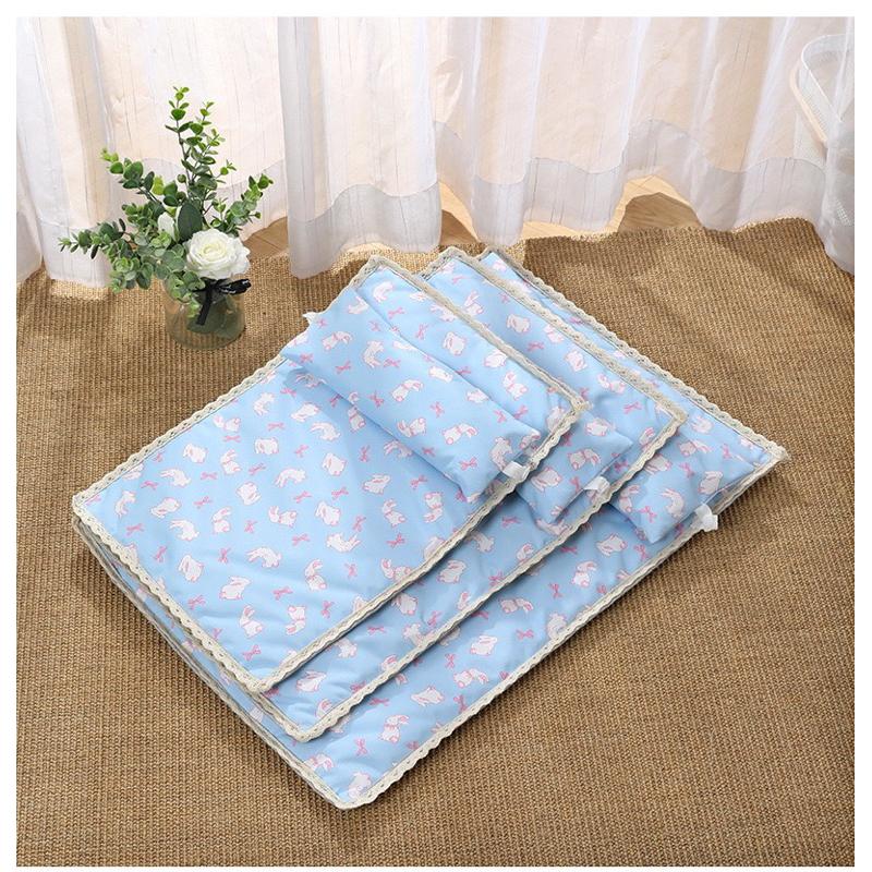 2024年夏季新款夏季藤編涼蓆枕頭墊寵物涼蓆墊貓咪涼墊防潑水不黏毛貓墊子降溫草蓆小狗墊貓窩墊-細節圖7