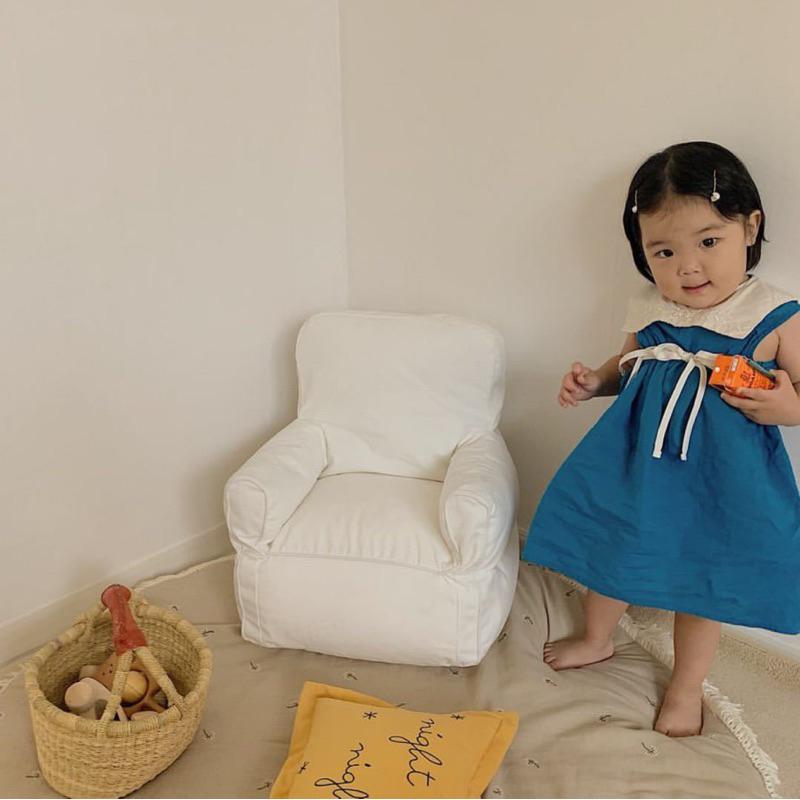 2024年夏季新款可拆洗兒童單人沙發格紋純色帆布迷你沙發椅座椅幼兒園早期教育機構沙發幼稚園-細節圖2