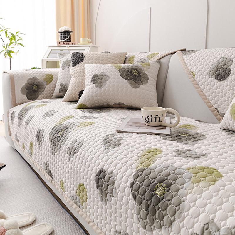 少量現美式花紋冷感涼豆豆涼感沙發墊冰涼墊沙發貓墊狗墊沙發坐墊單人雙人三人沙發毯喵家熱-細節圖3