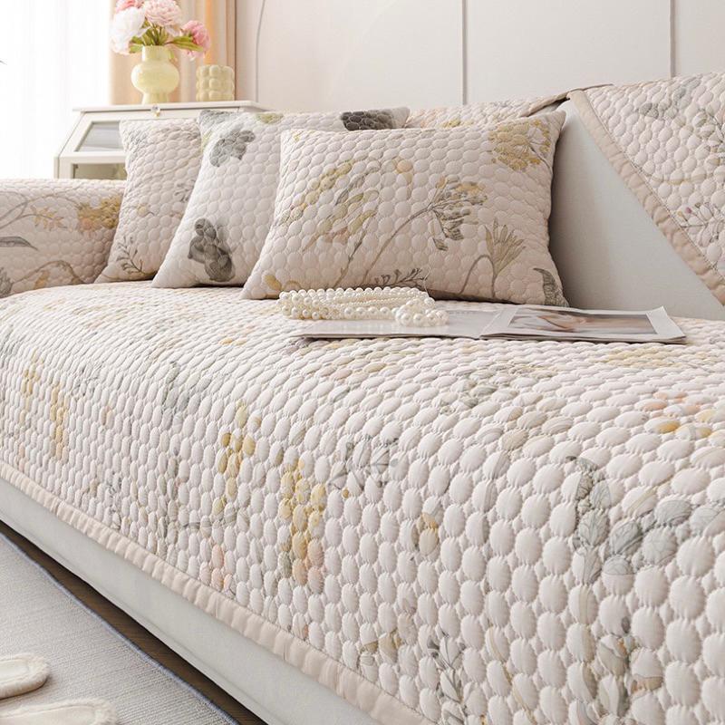 少量現美式花紋冷感涼豆豆涼感沙發墊冰涼墊沙發貓墊狗墊沙發坐墊單人雙人三人沙發毯喵家熱-細節圖7