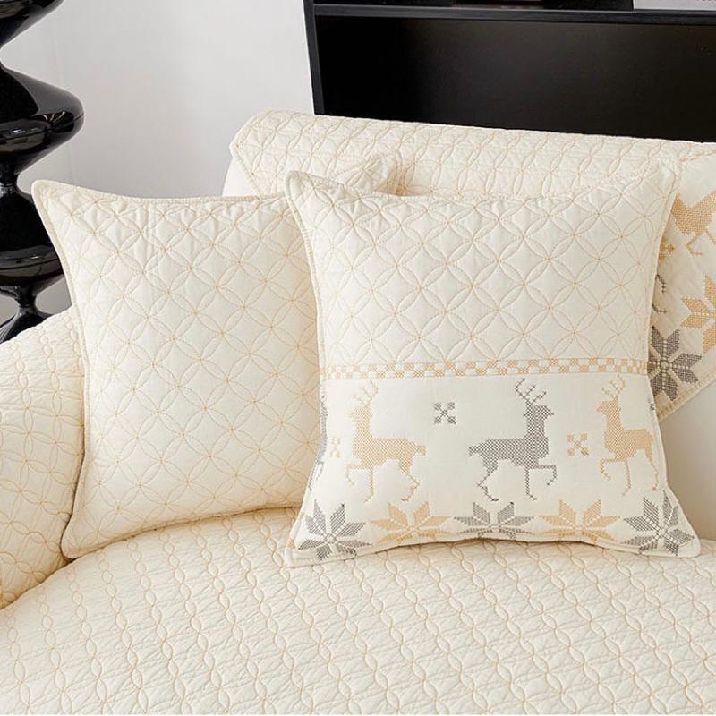 2024年春夏新款麋鹿紋路水洗棉防潑水沙發保潔墊保潔墊保潔毯沙發蓋毯貓墊狗墊沙發坐墊單人雙人三人沙發毯-細節圖5