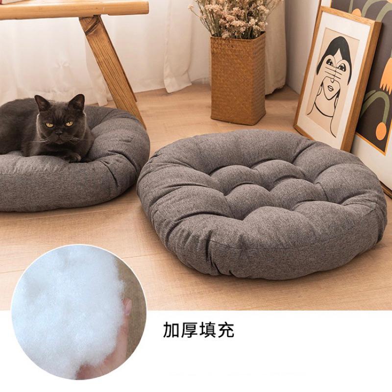 2024年夏季新款日系棉麻貓咪椅墊椅子坐墊椅子墊貓咪睡墊狗墊貓墊子貓咪狗窩籠子墊地墊寵物睡墊狗窩貓窩貓懶骨頭-細節圖9