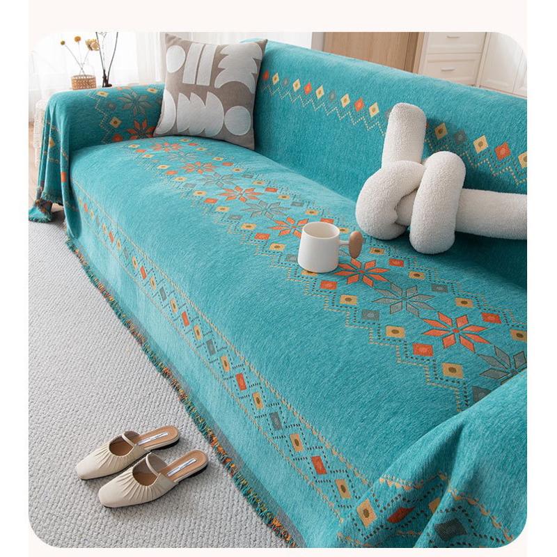 2024年夏季新款民族風雪尼爾防貓抓沙發巾沙發蓋毯沙發蓋毯貓墊狗墊沙發坐墊單人雙人三人座喵家熱銷-細節圖8