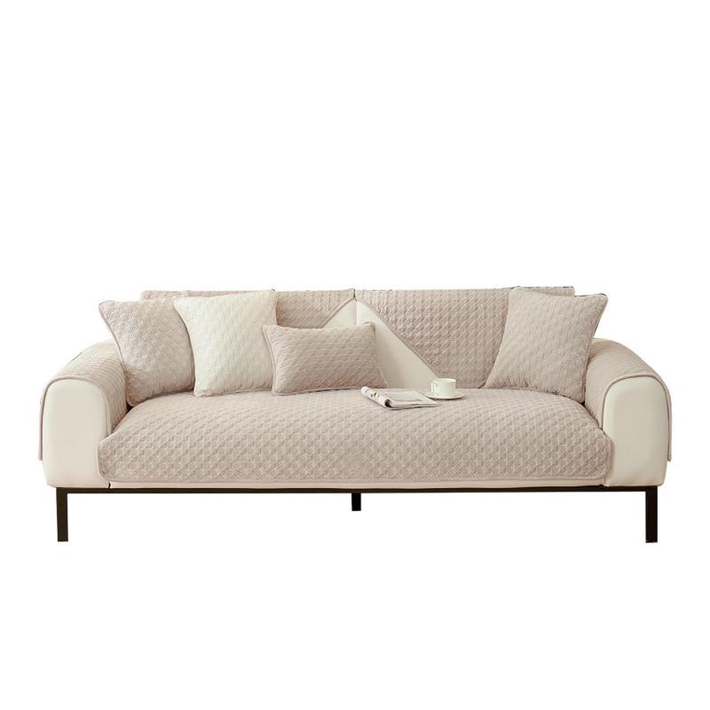 2024年夏季新款牛奶絨千鳥格紋防潑水沙發保潔墊五色可選保潔毯沙發蓋毯貓墊狗墊沙發坐墊單人雙人三人沙發毯-細節圖6