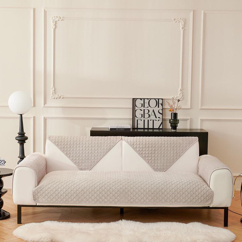 2024年夏季新款牛奶絨千鳥格紋防潑水沙發保潔墊五色可選保潔毯沙發蓋毯貓墊狗墊沙發坐墊單人雙人三人沙發毯-細節圖7