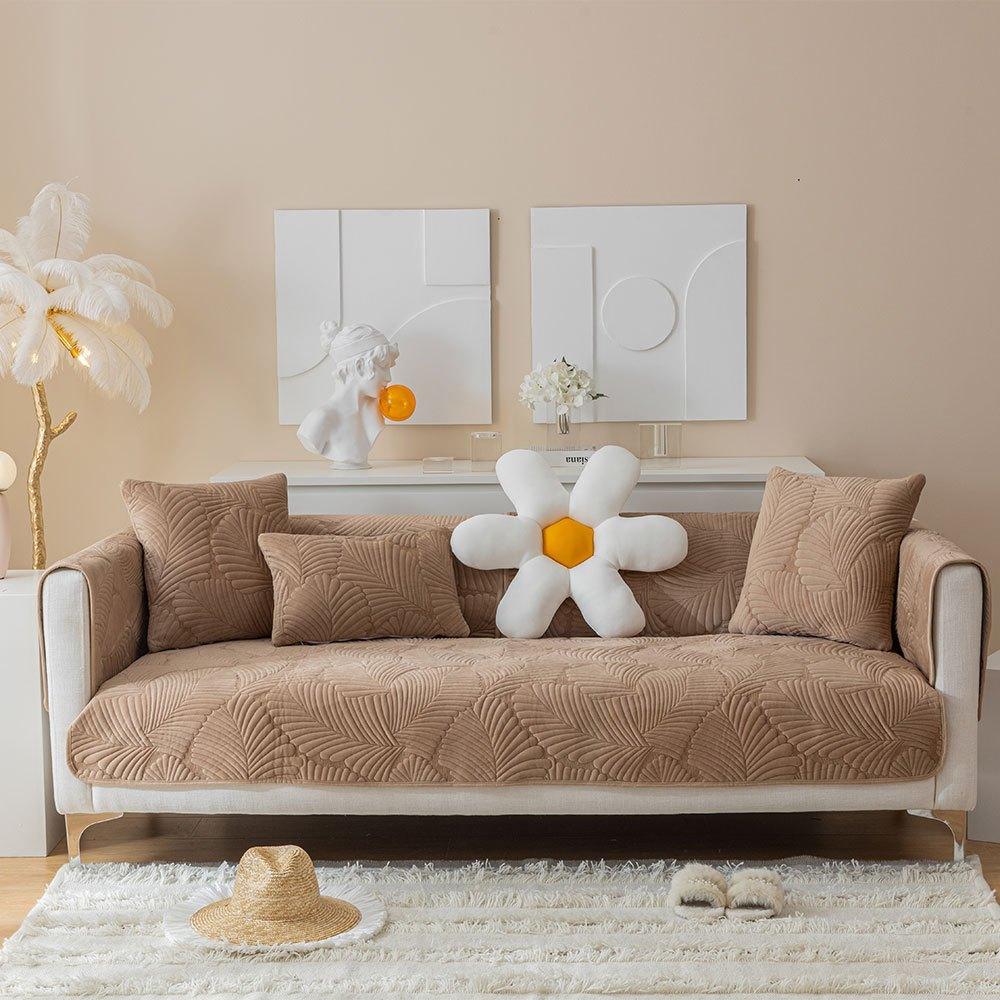 2024春夏新款純色毛絨寵物防潑水沙發墊可機洗防污防滑貓墊狗墊貓窩狗窩沙發坐墊耐抓耐髒單人雙人三人沙發保潔居家生活-細節圖6