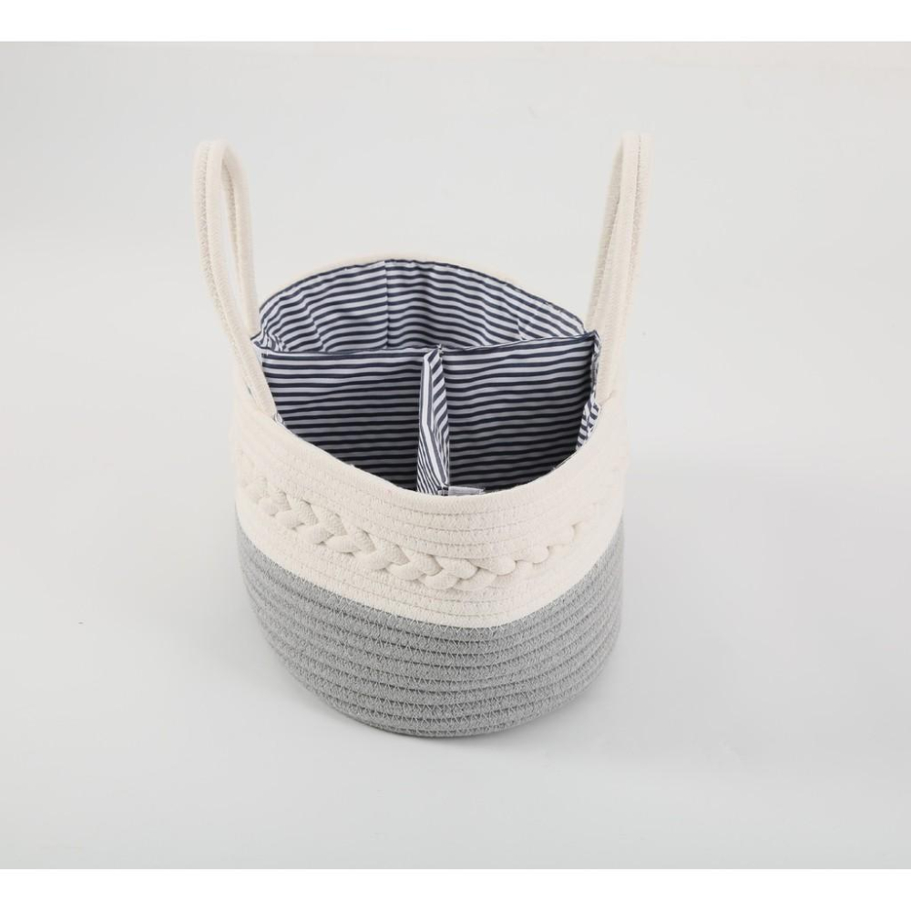 少量現棉線編織尿布收納籃尿片尿布包玩具分隔收納嬰兒兒童幼兒用品收納洗衣籃衣物收納籃髒衣服收納洗衣袋-細節圖6