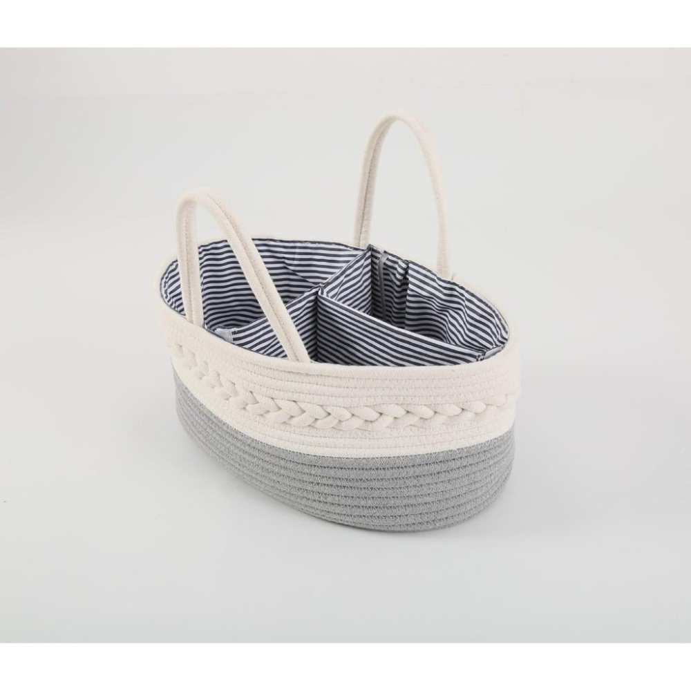 少量現棉線編織尿布收納籃尿片尿布包玩具分隔收納嬰兒兒童幼兒用品收納洗衣籃衣物收納籃髒衣服收納洗衣袋-細節圖8