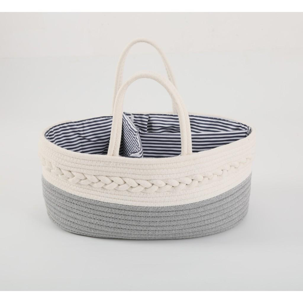 少量現棉線編織尿布收納籃尿片尿布包玩具分隔收納嬰兒兒童幼兒用品收納洗衣籃衣物收納籃髒衣服收納洗衣袋-細節圖9