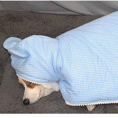 少量現狗狗睡袍趴下直接蓋被法蘭絨加厚寵物披風寵物睡袍睡衣狗棉被被子寵物服飾狗衣服-細節圖3