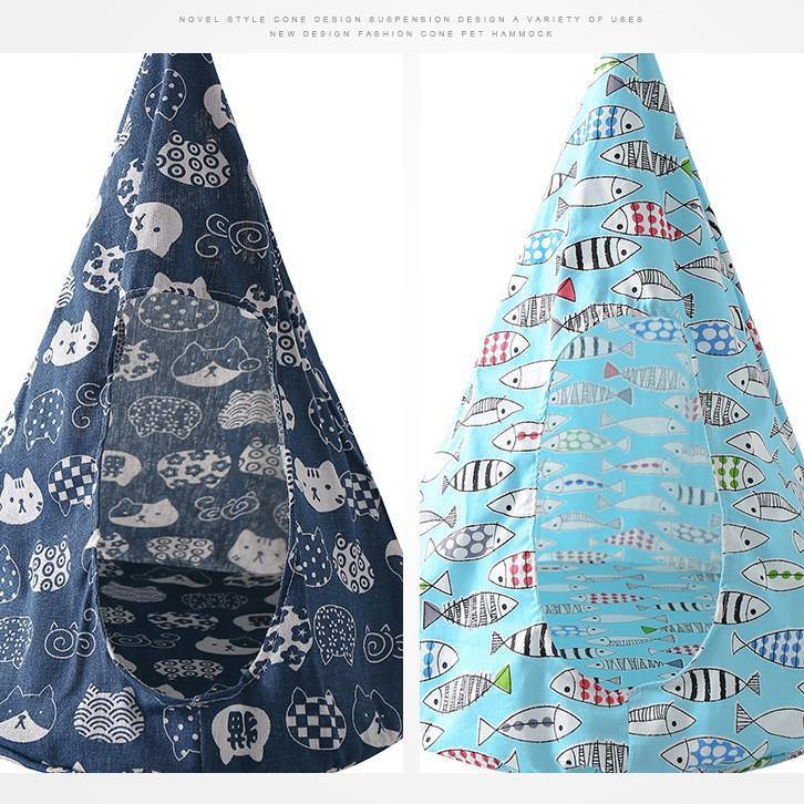 少量現貓咪錐形三角吊床貓帳篷貓吊床懸掛式貓窩狗窩寵物窩寵物睡窩吊掛貓睡袋貓懶骨頭-細節圖6