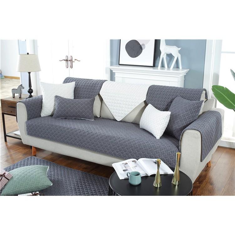 少量現純棉可機洗純色方格寵物防潑水沙發墊防污防滑貓墊狗墊沙發坐墊耐抓耐髒好清理單人雙人三人沙發保潔居家生活-細節圖2