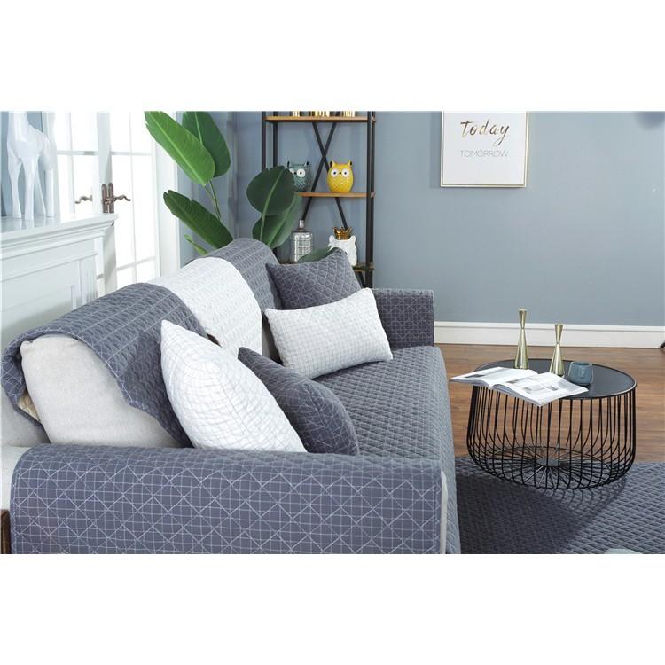 少量現純棉可機洗純色方格寵物防潑水沙發墊防污防滑貓墊狗墊沙發坐墊耐抓耐髒好清理單人雙人三人沙發保潔居家生活-細節圖4