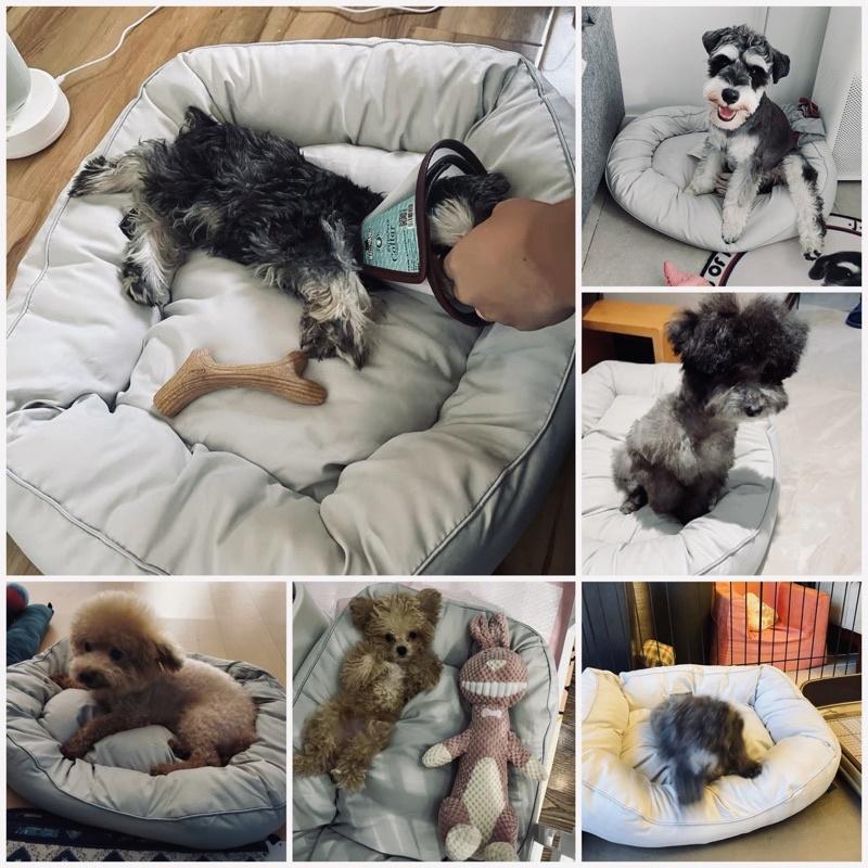 少量現空氣感日系羽棉窩四季通用狗窩貓窩方形寵物睡窩保暖柔軟寵物窩貓懶骨頭睡墊睡床寵物配件生活器材-細節圖2