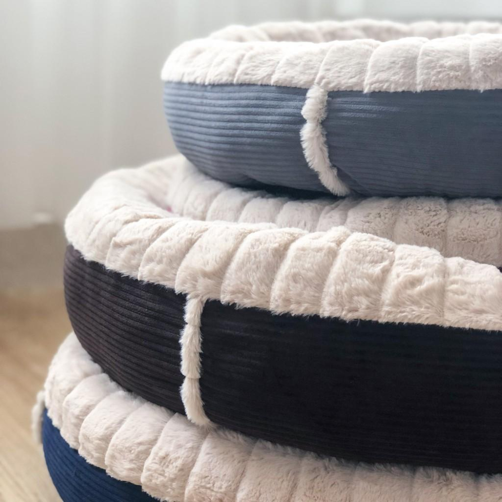 少量現貨超療癒觸感毛絨圓形寵物睡窩秋冬狗窩貓窩狗墊保暖睡墊貓懶骨頭寵物生活器材睡床睡墊-細節圖6