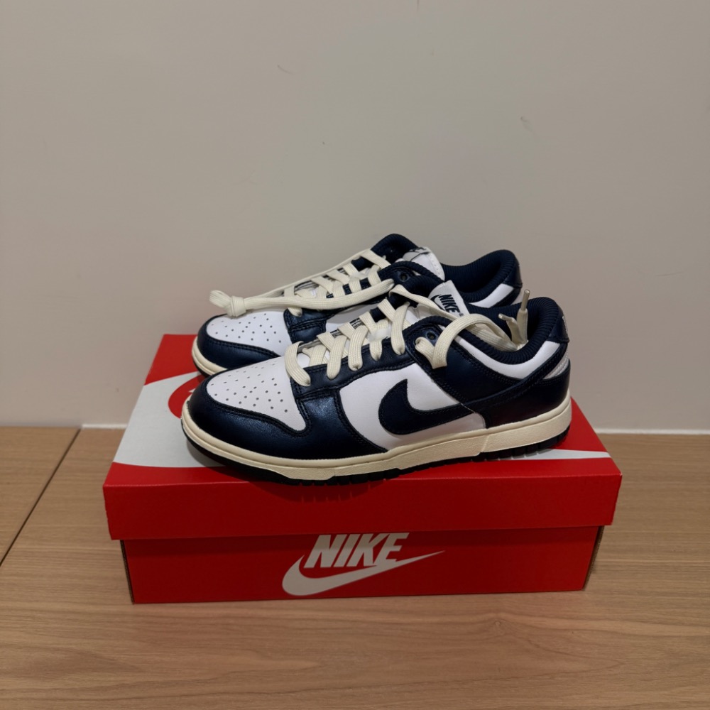 WMNS NIKE DUNK LOW PRM 深藍 奶油底-規格圖2