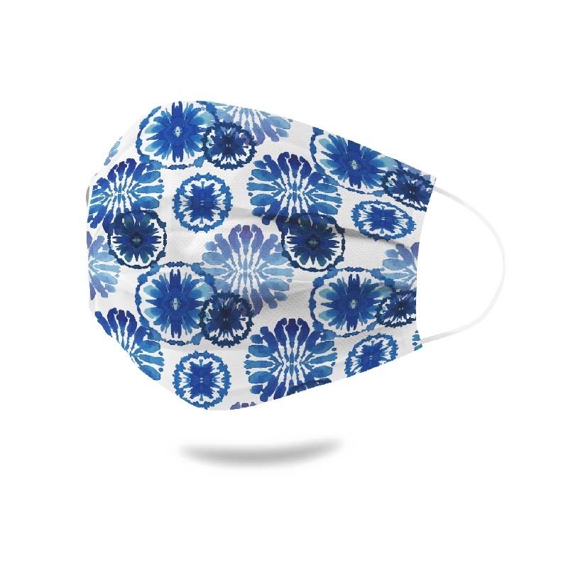 台灣製 出口日本設計款【阿波藍】成人口罩10片/組-細節圖2