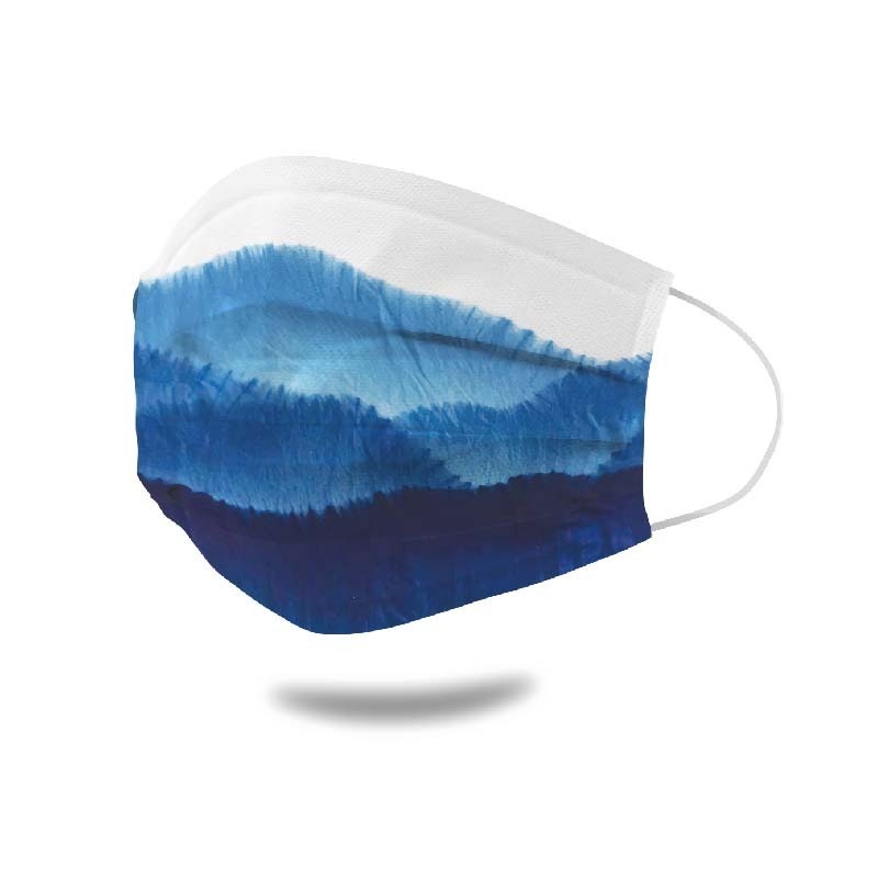 台灣製 出口日本設計款【阿波藍】成人口罩10片/組-細節圖3