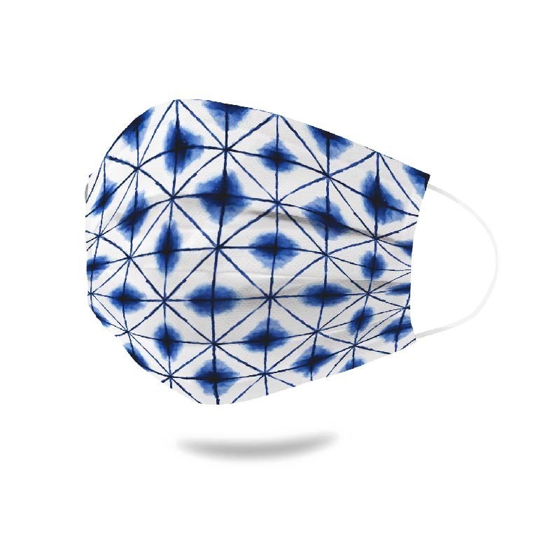 台灣製 出口日本設計款【阿波藍】成人口罩10片/組-細節圖4