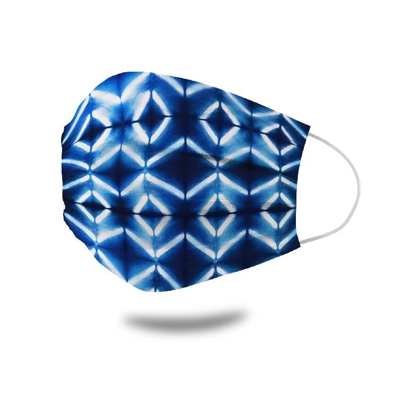 台灣製 出口日本設計款【阿波藍】成人口罩10片/組-細節圖7