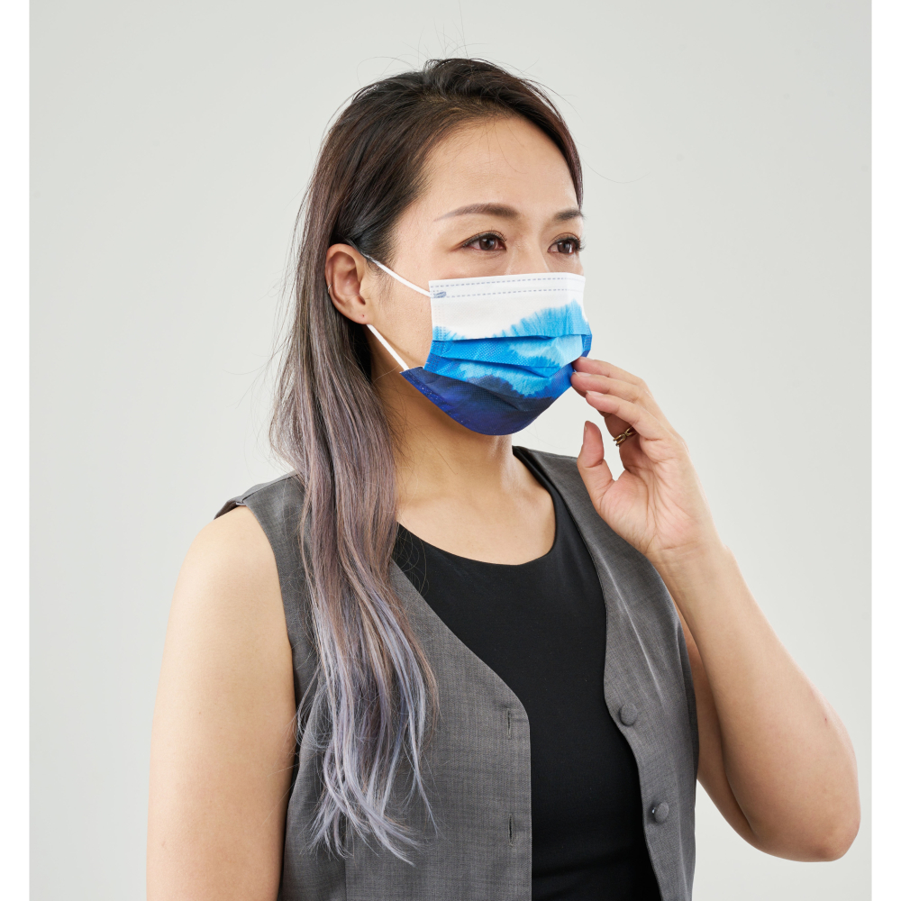 台灣製 出口日本設計款【阿波藍】成人口罩10片/組-細節圖10