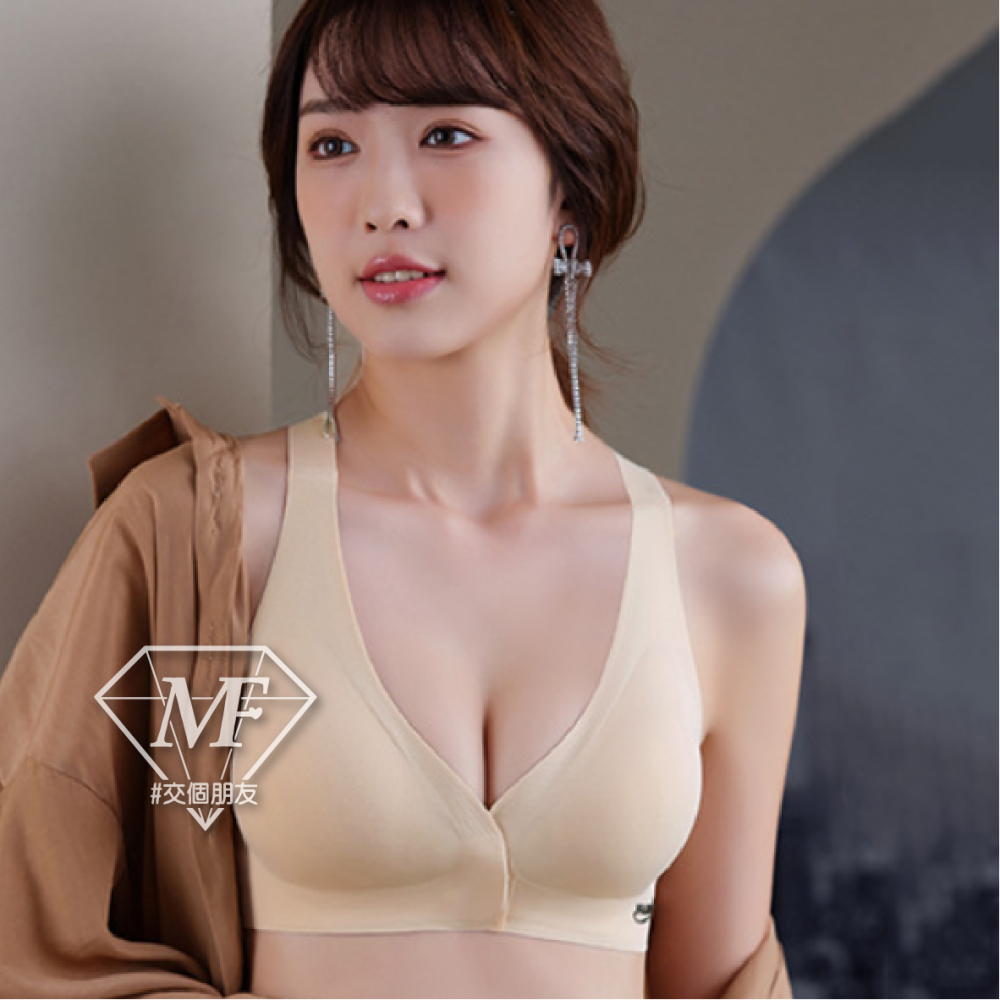 M.F 前扣內衣 無痕內衣 無鋼圈內衣 女生內衣 台灣賣家 胸墊可拆 乳膠杯 水滴杯 寬肩帶 側收副乳 A0053-細節圖10