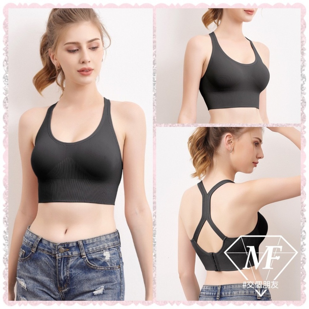 M.F 運動內衣 運動背心 M-XL 美背 瑜伽 背釦款 無鋼圈 美背內衣 防震內衣 高強度防震 快速出貨 A0003-細節圖8