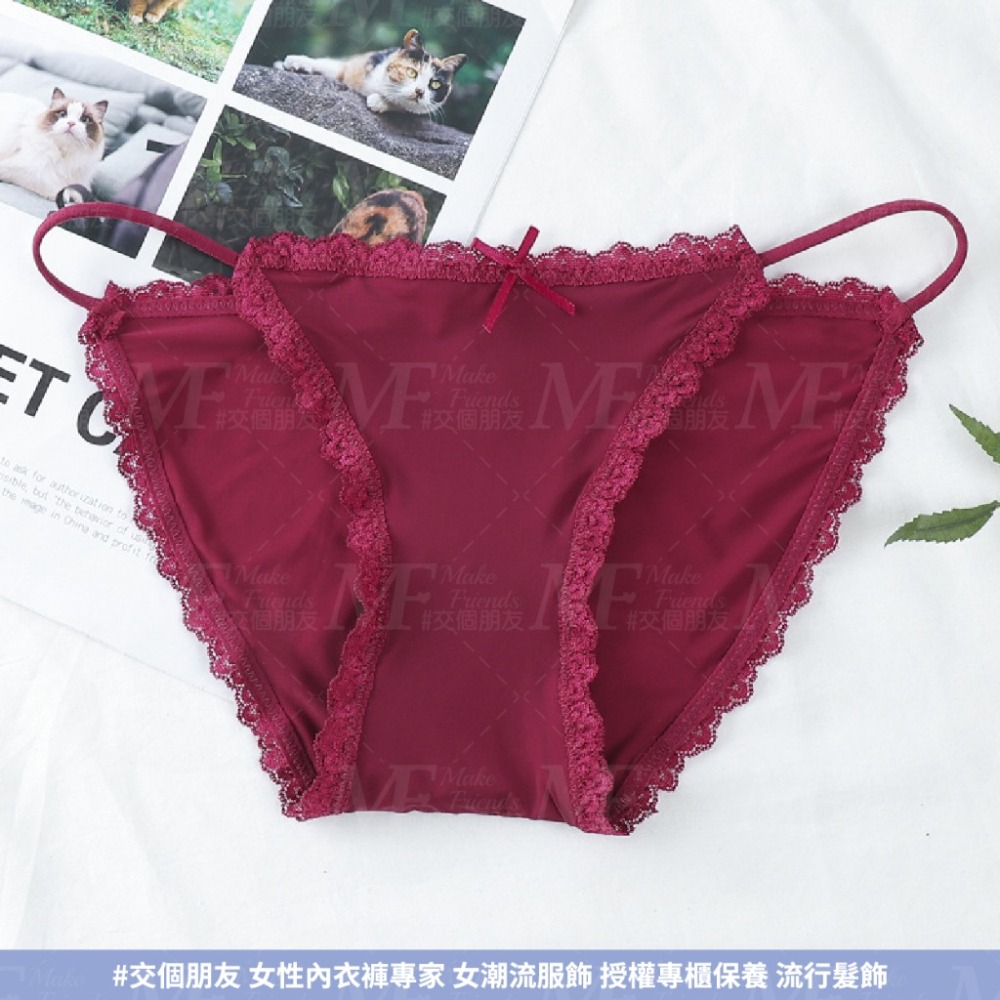 M.F 冰絲內褲 類小丁 丁字褲 冰絲小丁 女生內褲 三角褲 流行內褲 內褲女 韓風 性感內褲 快速出貨 B0084-細節圖5