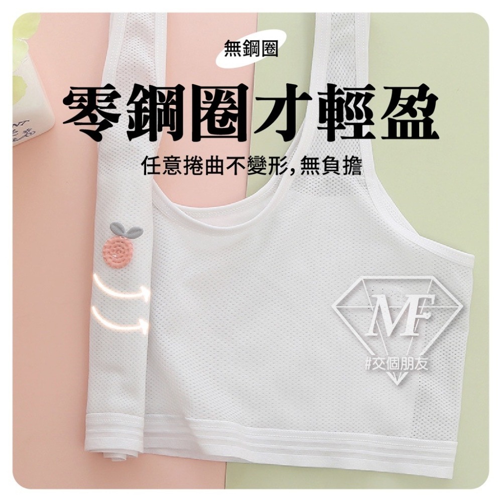 M.F 兒童內衣 學生內衣 少女內衣 兒童胸衣 成長期內衣 55公斤內可穿 運動內衣 純棉內衣 透氣網眼 kid001-細節圖4