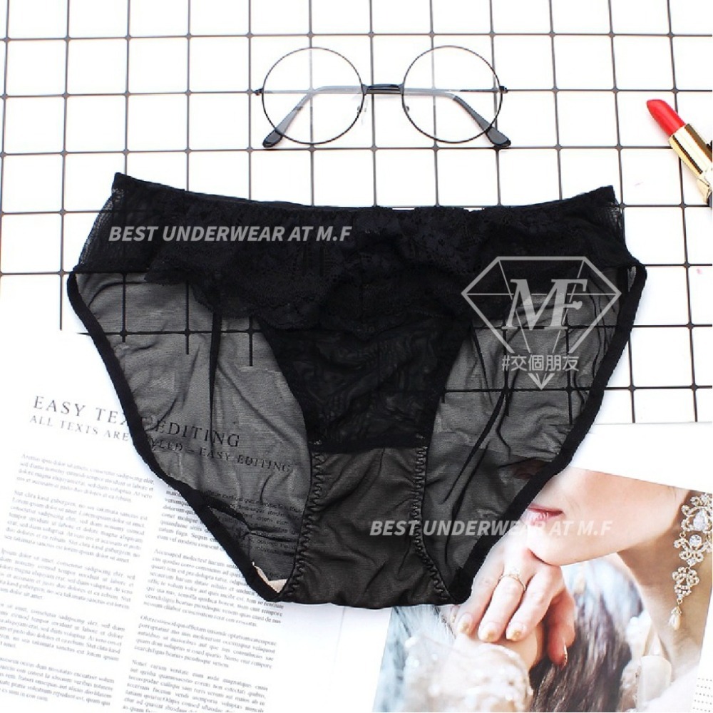 M.F 現貨 套裝內褲 蕾絲內褲 女生內褲 性感內褲 三角褲 流行內褲 柔霧蕾絲 性感 快速出貨 A0040-1-細節圖4