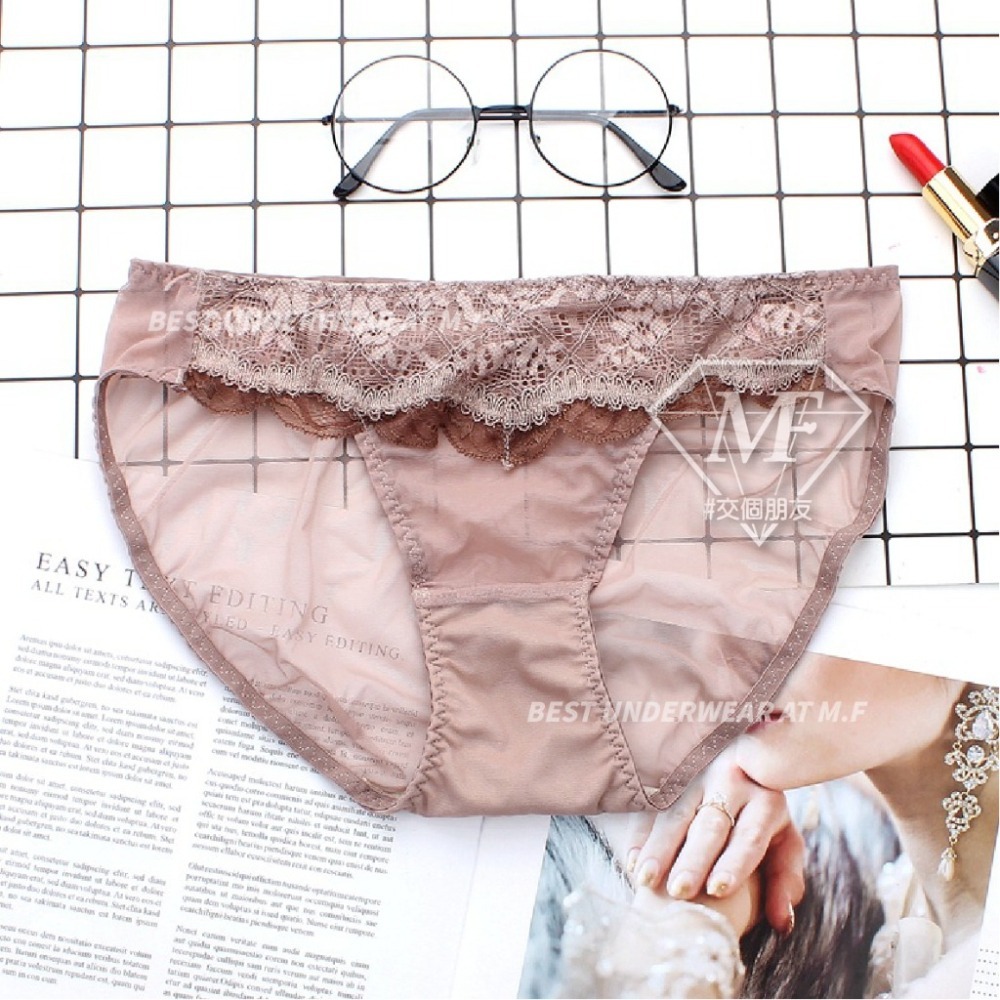 M.F 現貨 套裝內褲 蕾絲內褲 女生內褲 性感內褲 三角褲 流行內褲 柔霧蕾絲 性感 快速出貨 A0040-1-細節圖6