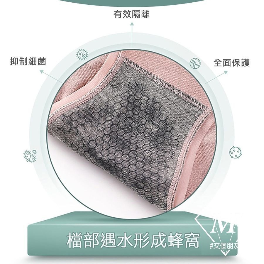 M.F 石墨烯內褲 抗菌 蜂巢底檔 四件組 盒裝 內褲 提臀 女生 台灣賣家 高彈性 透氣 快速出貨 親膚 B0041-細節圖5