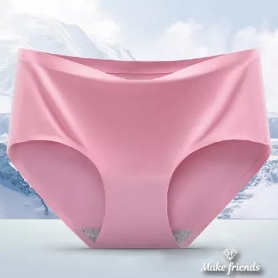 M.F 台灣出貨 冰絲內褲 冰絲無痕內褲 現貨秒出 大尺碼 無痕內褲 女內褲 內褲包邊 不捲曲不夾臀 B0023-規格圖9