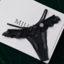 M.F 台灣現貨 蕾絲內褲 女生內褲 三角褲 全蕾絲網紗細帶內褲 性感半透明 蝴蝶結內褲 B0065-規格圖9