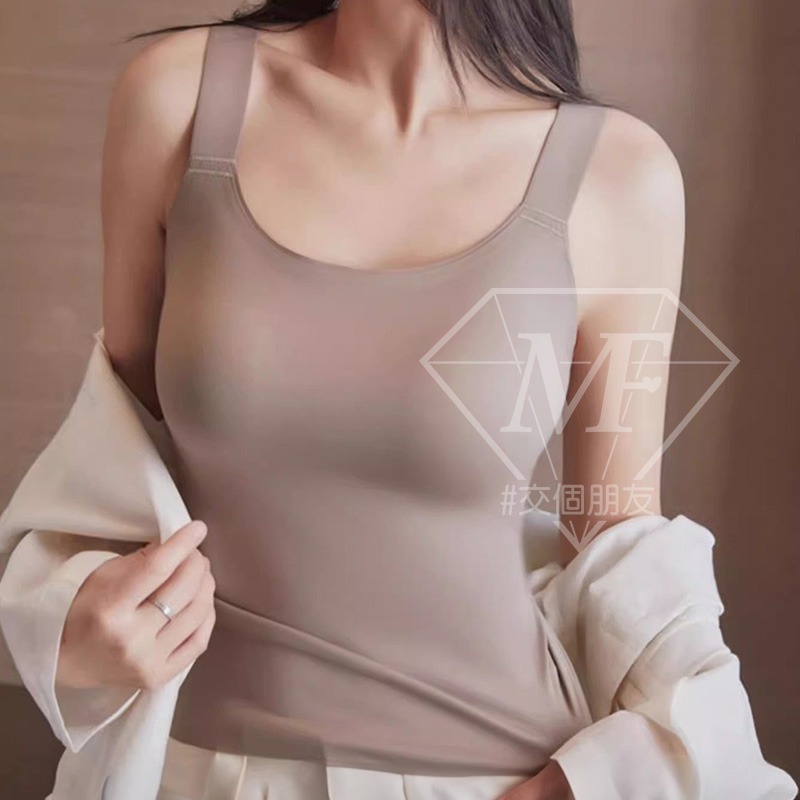 M.F 無痕吊帶背心 bra top 冰絲涼感 免穿胸罩 BCD通用罩杯 無鋼圈內衣 無感 失憶內衣 快速出貨A0095-規格圖9