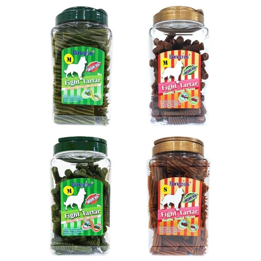 [幸福] 【Bone plus】超效起司/螺旋六星/起司動能/雙頭/六星雙效草本潔牙棒桶裝1100g系列-細節圖2