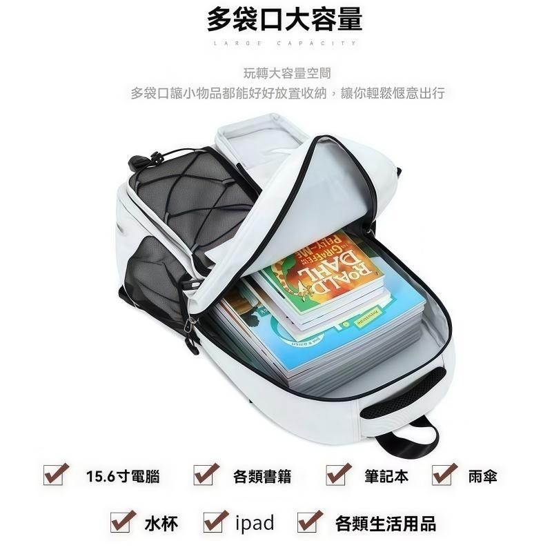 熱銷新款 大容量背包 多隔層雙肩包 後背包｜16吋筆電可放｜學生/旅行/上班通勤｜多色可選｜男女同款 休閒百搭包-細節圖7