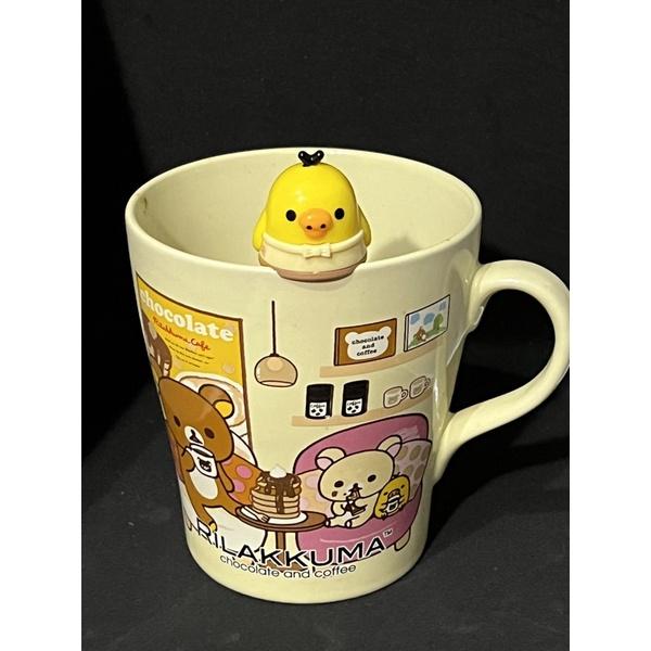 【Rilakkuma 拉拉熊】巧克力與咖啡系列粉色馬克杯 附小白熊裝飾公仔｜正版授權｜可愛杯子禮物首選-細節圖2