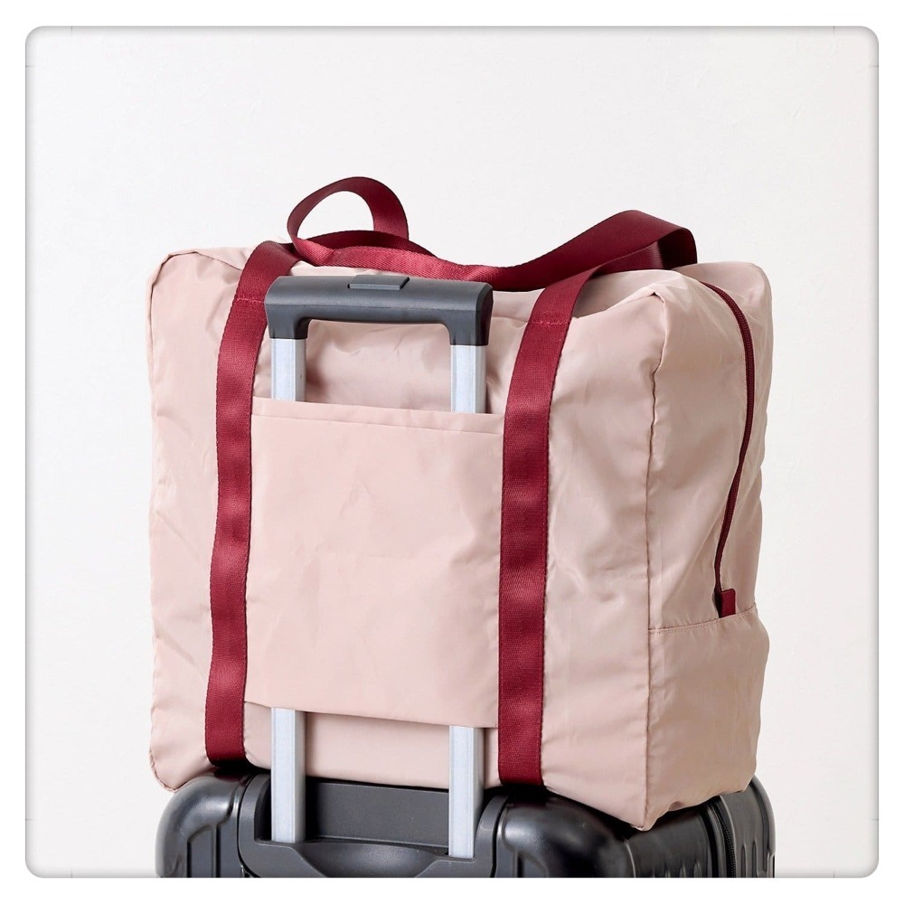 (現貨) 3coins 折疊式旅行袋 登機袋 手提行李袋 波士頓手提行李包 行李袋【米猴小舖】-細節圖2