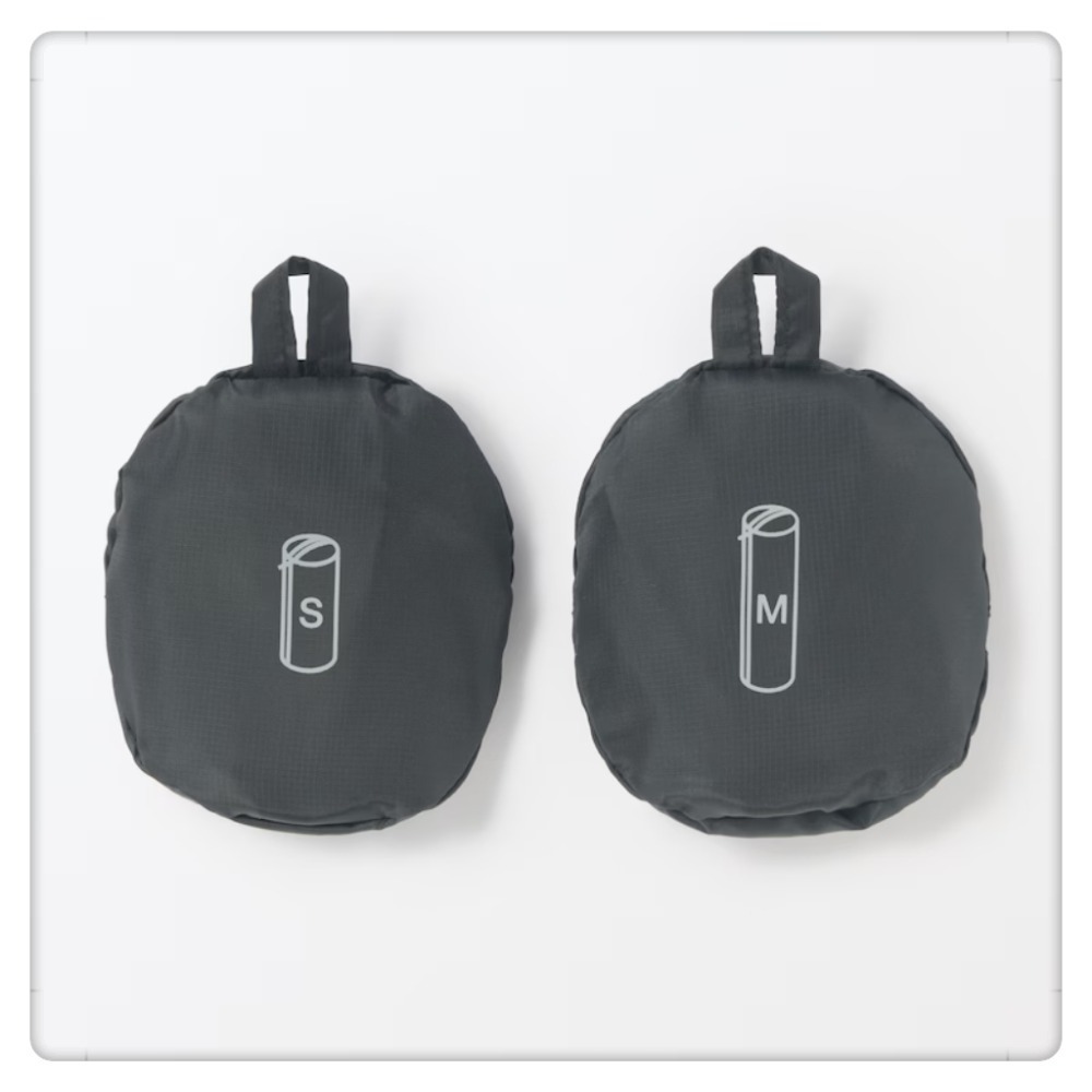 (現貨)  日本 MUJI 無印良品 可折疊行李收納袋 圓柱型 聚酯纖維收納袋 行李收納袋 隙縫收納【米猴小舖】-細節圖2
