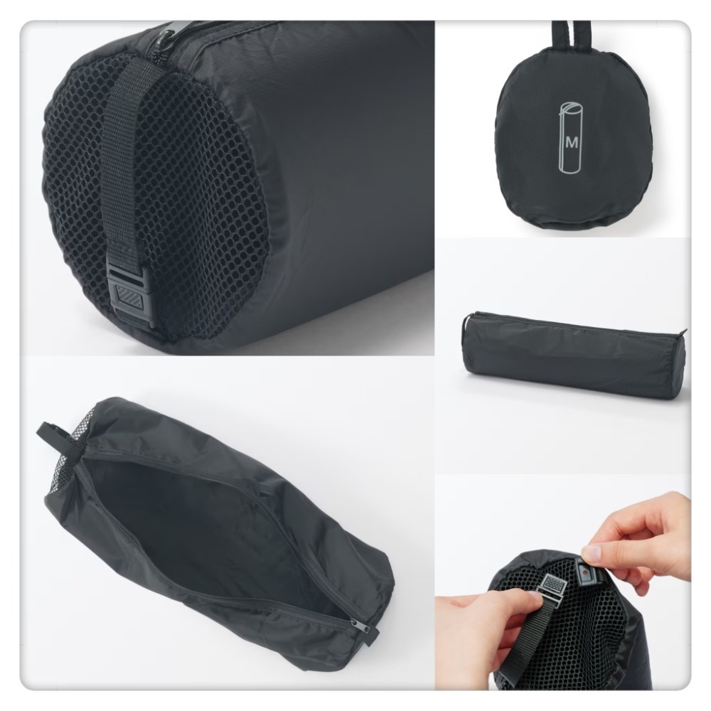 (現貨)  日本 MUJI 無印良品 可折疊行李收納袋 圓柱型 聚酯纖維收納袋 行李收納袋 隙縫收納【米猴小舖】-細節圖3