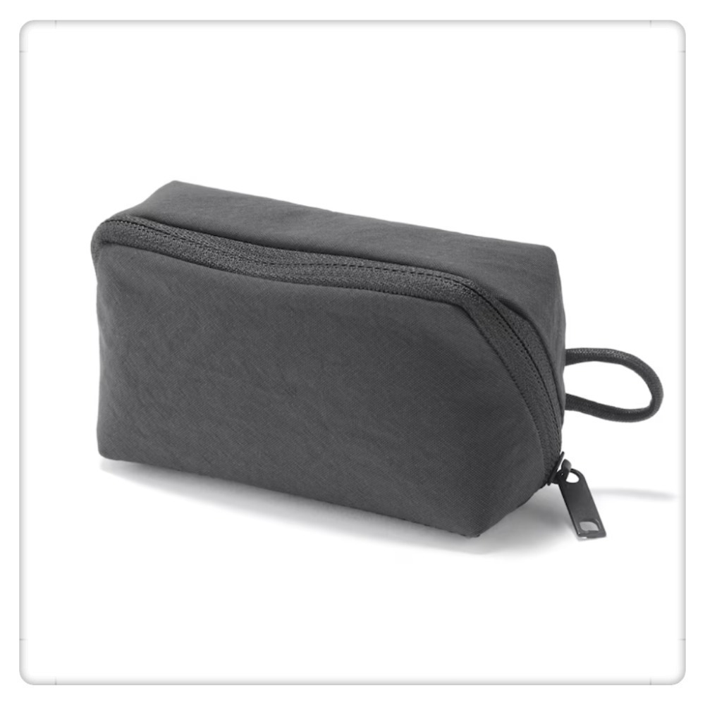 (現貨)無印良品 MUJI 皺摺收納包(11*6*3.5) 化妝包 大開口收納包【米猴小舖】-規格圖4