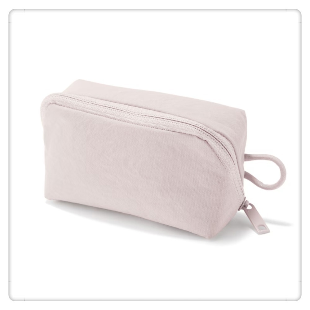 (現貨)無印良品 MUJI 皺摺收納包(11*6*3.5) 化妝包 大開口收納包【米猴小舖】-規格圖4