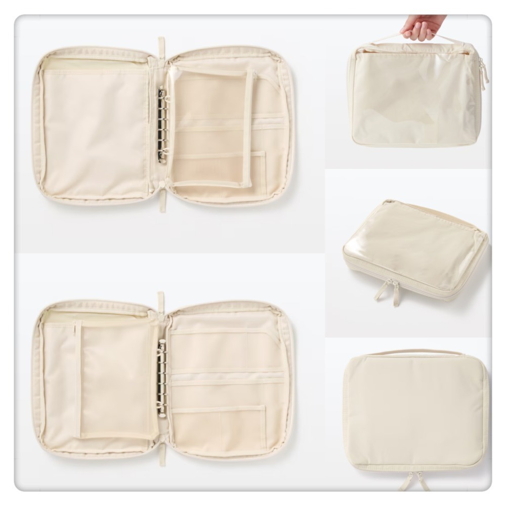 (現貨) MUJI 無印良品  A5尺寸收納包(280*220*35cm) 多功能收納包 旅行收納 文具收納【米猴小舖-細節圖3